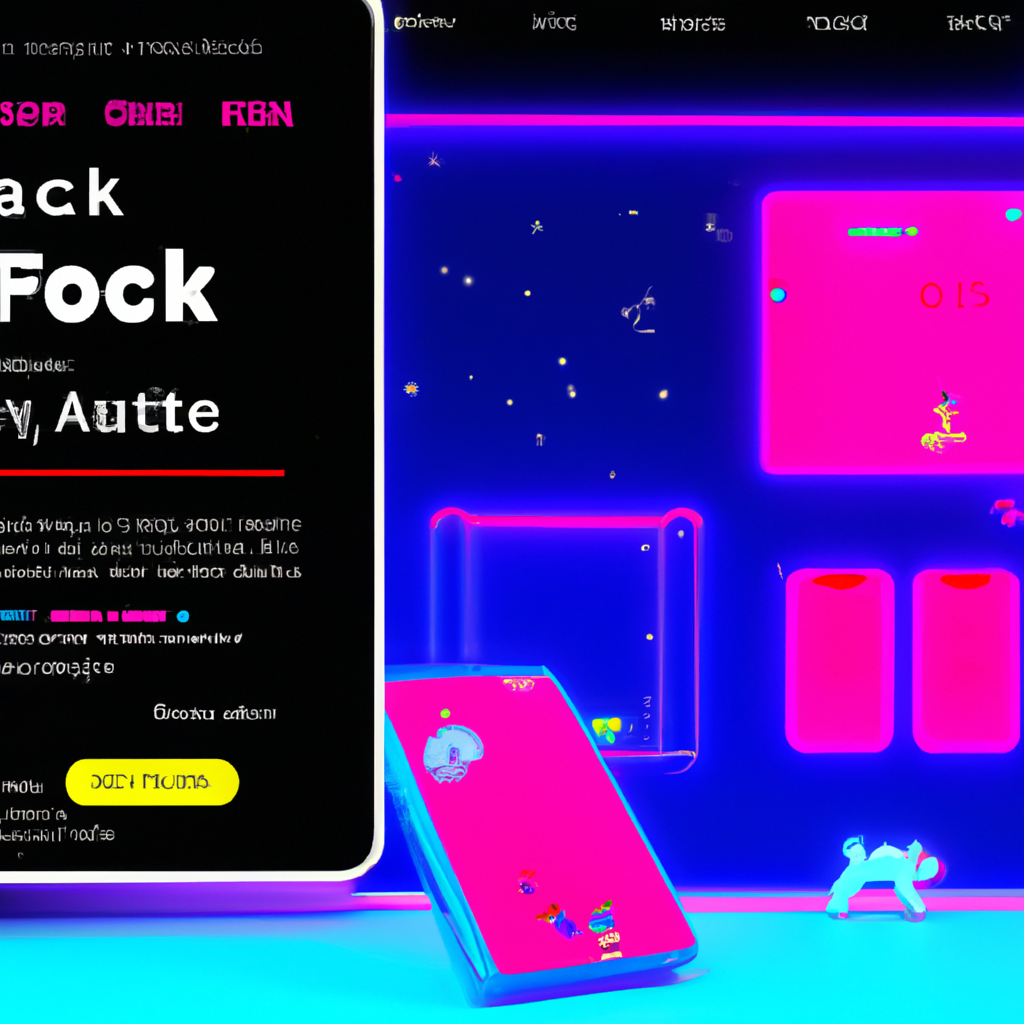 Nightfall Arcade hero — neon handheld UI with gameplay snapshot